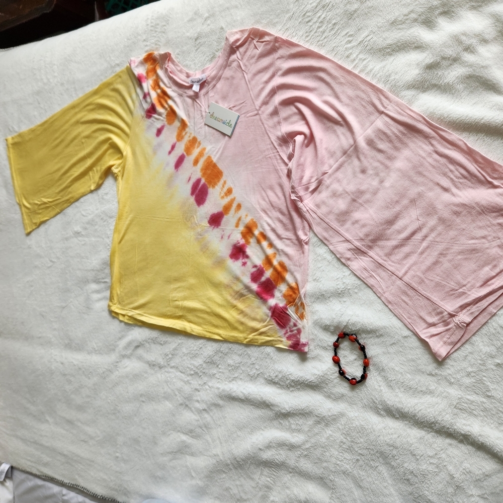 dreamsicle top tie dye. Long sleeve tshirt. Size S new